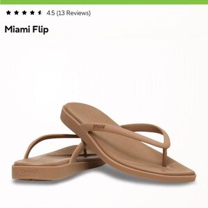 CROCS Miami Flip Sandals - Brown
